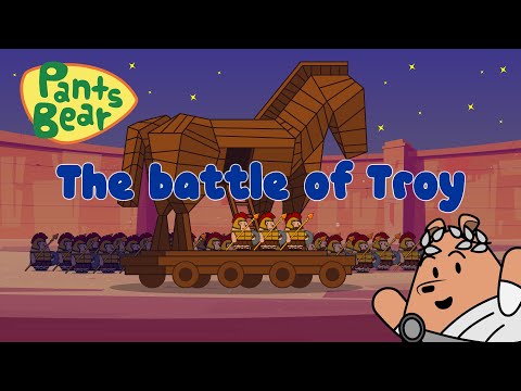 Battle of Troy for Kids | The wooden horse | Pants Bear Explains the Trojan Horse & Ancient Greece