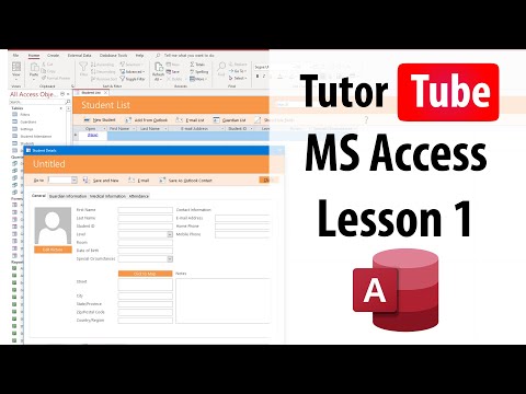 Learn MS Access Tutorial Lesson 1 Creating New Database and Interface ...