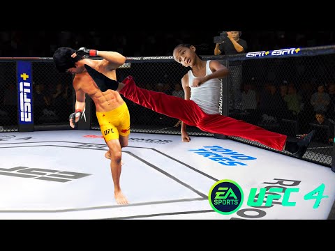 UFC4 Bruce Lee vs Karate Kid EA Sports UFC 4 PS5 Super Fight