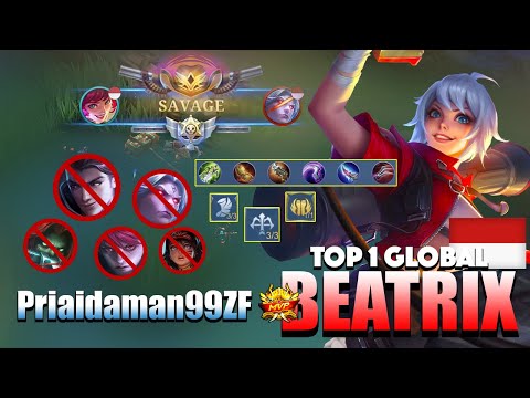 Beatrix Savage Gameplay! 99% Amazing Control | Top 1 Global Beatrix Gameplay Priaidaman99ZF | MLBB