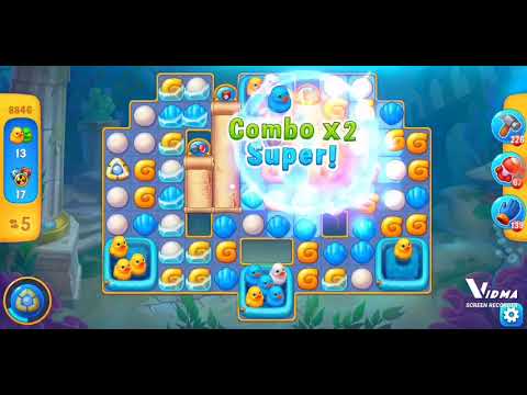 Fishdom. 8846 level no boosters and diamonds. 15 moves