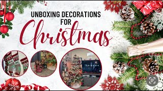 UNBOXING CHRISTMAS DECORATIONS!