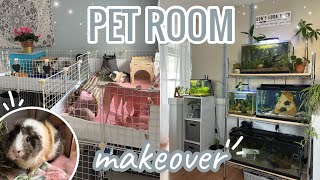 PET ROOM MAKEOVER | NEW Guinea Pig Cage & Fish Rack Supports