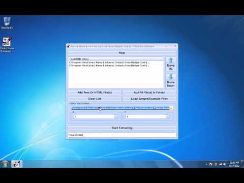 Extract Name & Address Contacts From Multiple Text & HTML Files Software