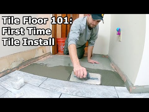 Tile Floor 101 Step By Step How To Install Tile For The First