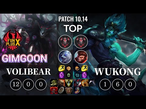 FPX GimGoon Volibear vs Wukong Top - KR Patch 10.14