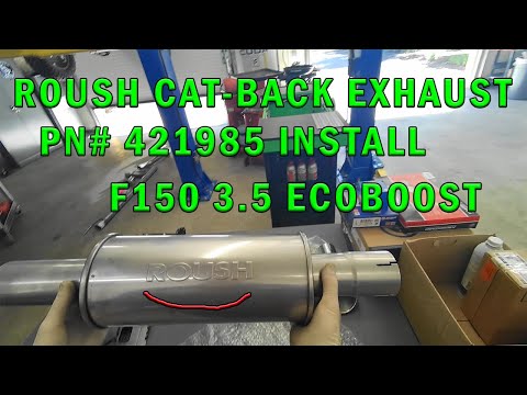 ROUSH CAT BACK EXHAUST INSTALL. FORD F150
