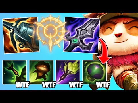 TEEMO... BUT EVERY AUTO TRIGGERS 13 ON HIT PROCS?! TEEMO S11 TOP GAMEPLAY! - League of Legends