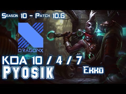 DRX Pyosik EKKO vs LEE SIN Jungle - Patch 10.6 KR Ranked