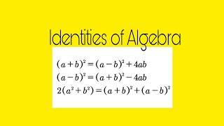 Identities of algebra