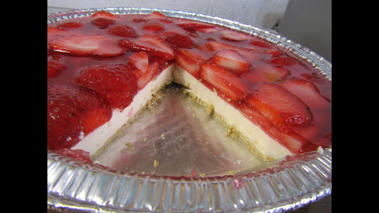 TARTA DE QUESO CON GELATINA DE FRESA SIN HORNO