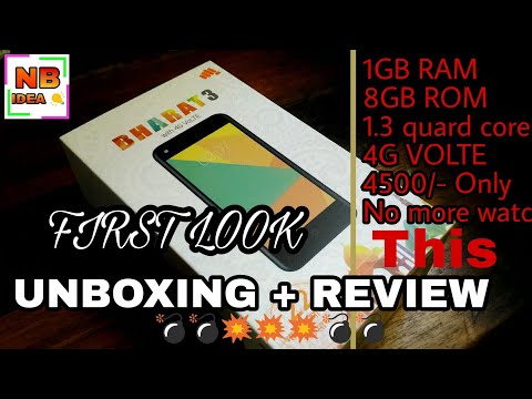 Micromax Bharat 3 Unboxing + Review In HINDI