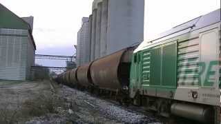 preview picture of video 'BB 75127 MANOEUVRANT AU SILO CHAMPAGNE CEREALES DE MONTHOIS 08'