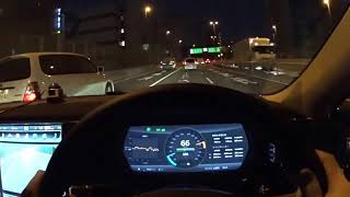 テスラ　モデルS　首都高走行ビデオ
