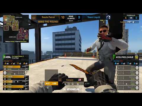 omg liquid vs swole patrol esl pro league best moments csgo