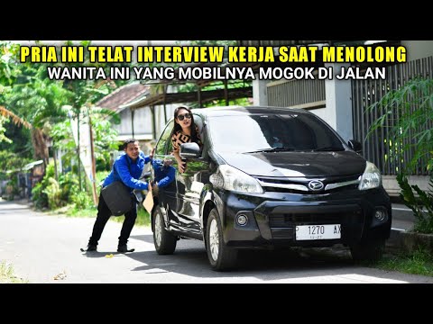PRIA INI TELAT INTERVIEW KERJA DEMI MENOLONG WANITA YANG MOBILNYA MOGOK LIHAT BALASAN SANG WANITA