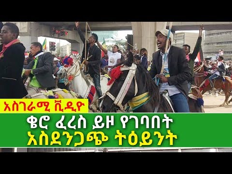 Ethiopia: ቄሮ በሰልፉ ላይ ፈረስ ይዘው የገቡበት አስደንጋጭና አስገራሚ ትዕይንት