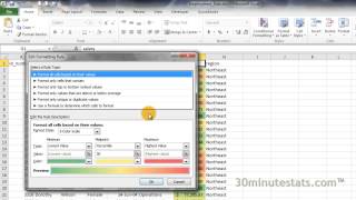Excel 2010 - Conditional Formatting - Color Scales