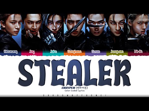 ENHYPEN 'Stealer' Lyrics (엔하이픈 Stealer 가사) [Color Coded Han_Rom_Eng] | ShadowByYoongi
