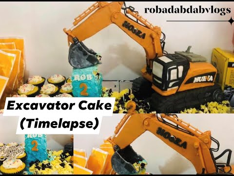 EXCAVATOR CAKE (TIMELAPSE VIDEO) / Vlog#10 / #Robadabdabvlogs