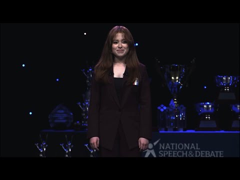 McKinley Paltzik - 2022 NSDA International Extemp National Champion
