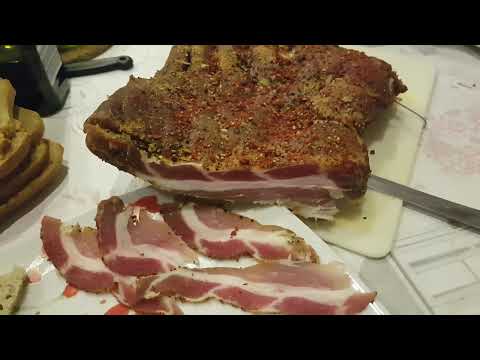 Pancetta Tesa fatta in casa di Nonno Pietro. + Taglio Pitina per Te.