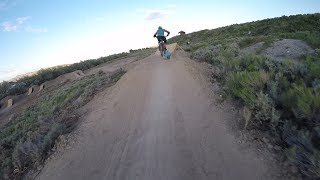 The beginner jump line at Beck Lake Bike Park is the place to learn to get your wheels off the ground!