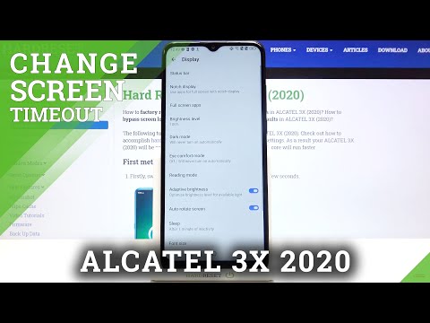 How to Activate Screen Timeout – Display Settings on ALCATEL 3X 2020