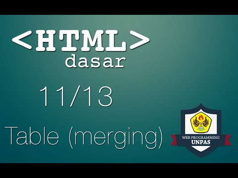 HTML Dasar Table Merging 11 13