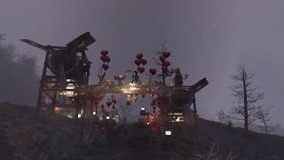 Fallout 76 CAMP build: Fortune teller&#39;s cabin in Ash Heap (updated)