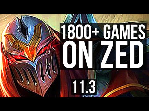 ZED vs VOLIBEAR (MID) | 2.8M mastery, 1800+ games, 7 solo kills, 12/2/6 | EUW Challenger | v11.3