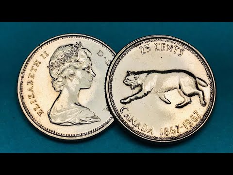 Special 1967 Canada Quarter Bobcat Lynx