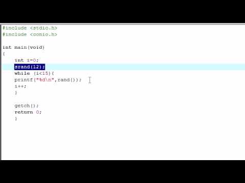 C Programming Tutorial 13 Seeding Random Numbers