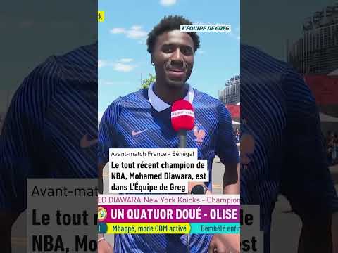 🏀🤝⚽️ Mohamed Diawara, champion NBA avec les Knicks, était venu supporter les Bleus ! #shorts