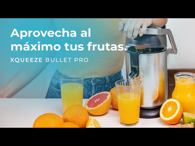 Cecotec Xqueeze Bullet Pro Presse-agrumes électrique à bras 600W Acier inoxydable video