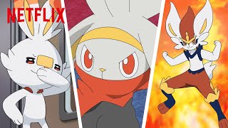 FULL Evolution of Goh&#39;s Scorbunny 🔥🐰🔥 Pokémon Journeys | Netflix After School
