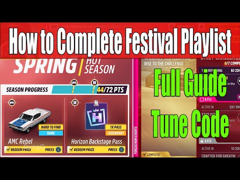 Forza Horizon 5 How to Complete Festival Playlist Spring Season Series 54 Full Guide, Tune Code