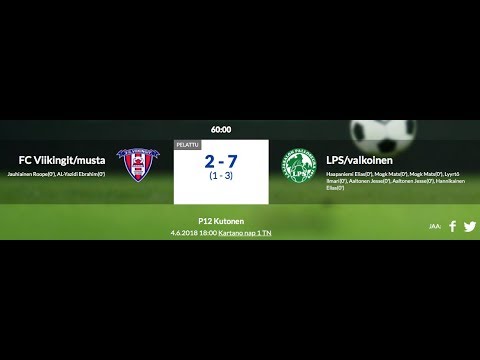 P12 Kutonen: FC Viikingit/musta - LPS/valkoinen 4.8.2018