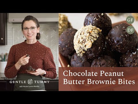 Best Peanut Butter Brownie Chocolate Oat Bites Recipe | Gluten Free & Naturally Sweetened Snack