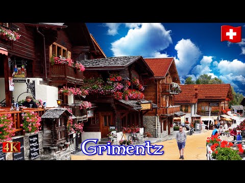 Grimentz - The Amazing Village with Traditional Swiss Chalets 🇨🇭 Walking Tour 2023