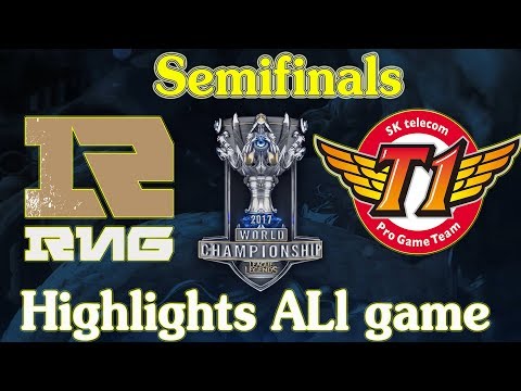 SKT vs RNG full highlights (5 game) | Semi Finals elimination day 1 highlights