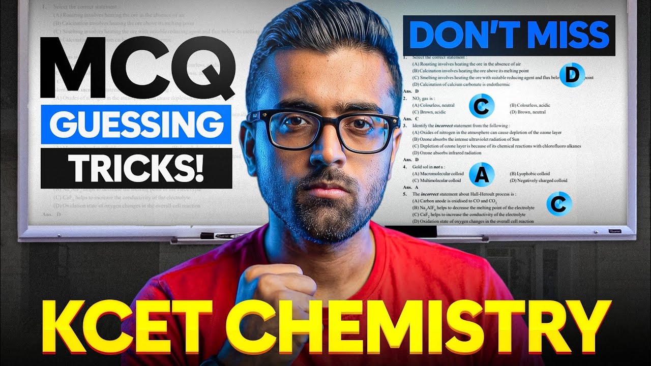 KCET 2026 CHEM. MCQ Guessing Hacks | Watch Before Exam - Score 45/60 in KCET Chemistry #kcet2026