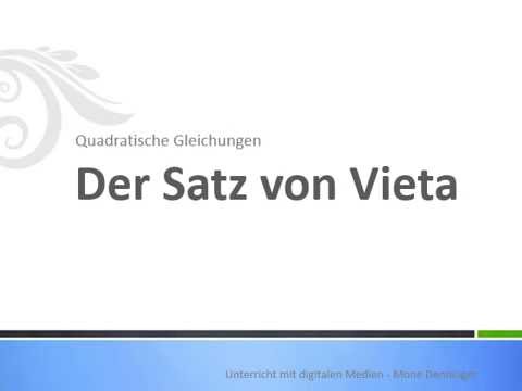 Der Satz von Vieta