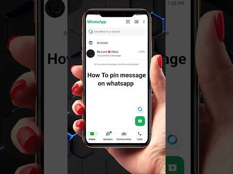 How to pin chat in WhatsApp iphone | whatsapp function #shorts