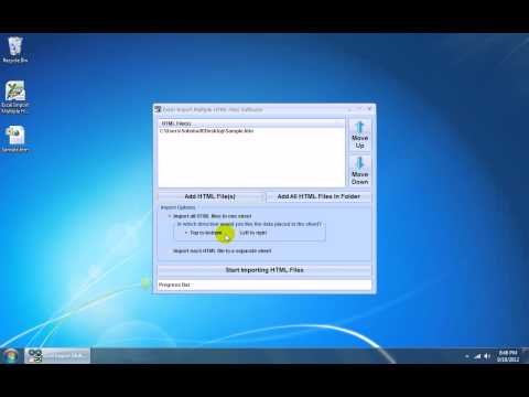Excel Import Multiple HTML Files Software