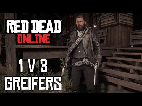 Griefers Jump Me, Not Today!  1vs3 - Red Dead Online