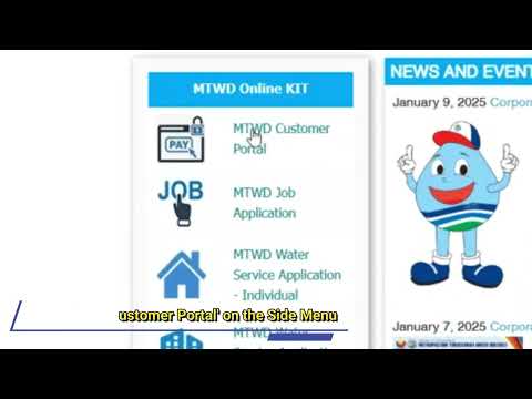 MTWD Customer Portal Instructional Video