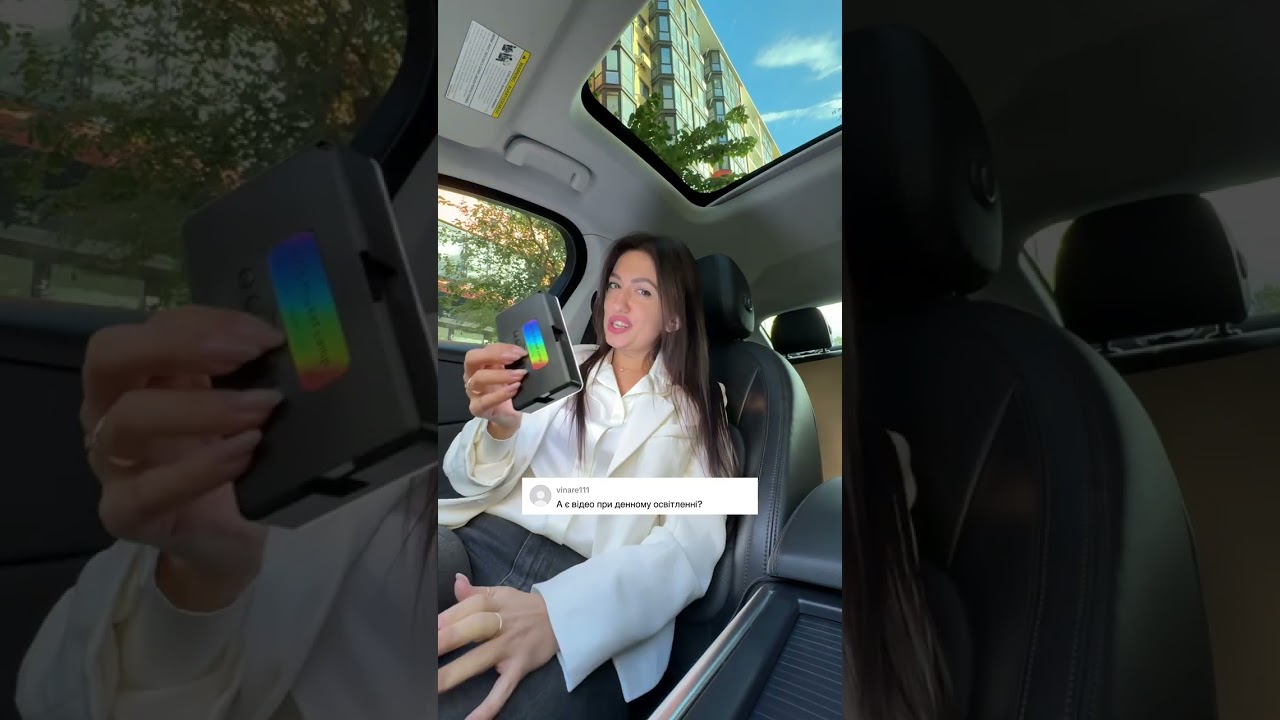 Акумуляторне накамерне RGB світло з прищіпкою на телефон
