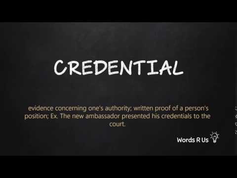 How to Pronounce CREDENTIAL in American English