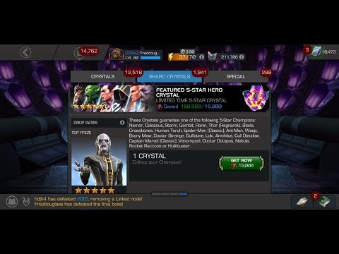 4x Featured 5 Star + 2x 6 Star Crystal Opening - Marvel Contest Of Champions